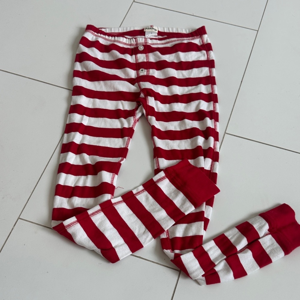 Harley Red and White Striped Kids Pajama Pants Christmas 8